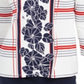 Blusa feminina Charter Club com estampa mista, branca, tamanho pequeno