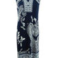 Vestido estampado Paisley feminino JM Collection azul tamanho pequeno