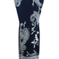 Vestido estampado Paisley feminino JM Collection azul tamanho pequeno