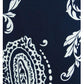 Vestido estampado Paisley feminino JM Collection azul tamanho pequeno