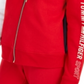 Tommy Hilfiger Sport Colorblocked Moletom com capuz e zíper feminino vermelho tamanho médio