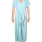 Vestido-camisa feminino Alfani com amarração frontal e decote em V, azul, tamanho grande