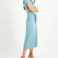 Vestido-camisa feminino Alfani com amarração frontal e decote em V, azul, tamanho grande