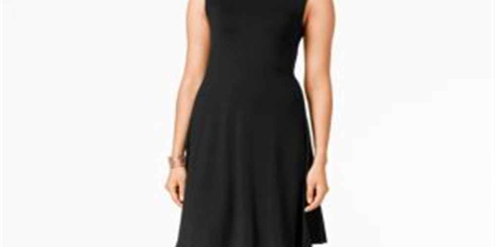 Vestido rodado sem mangas feminino Style &amp; Co, preto, tamanho pequeno