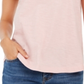 Camiseta feminina de algodão com gola redonda Style &amp; Co, rosa, tamanho extragrande