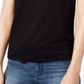 Camiseta feminina de manga curta Maison Jules, preta, tamanho pequeno