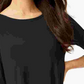 Blusa túnica feminina Alfani de malha alta e baixa, preta, tamanho XX-G