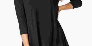 Blusa túnica feminina Alfani de malha alta e baixa, preta, tamanho XX-G