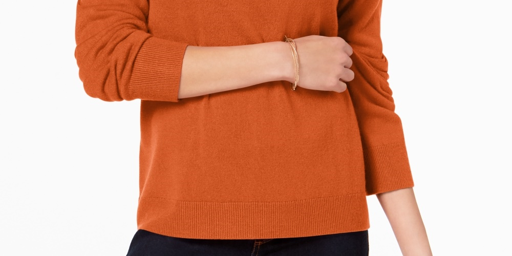 Karen Scott Suéter Feminino Gola Alta Vermelho Tamanho Médio