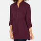 Camisa túnica babydoll feminina Style &amp; Co roxa tamanho PXL