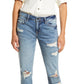 Calça jeans feminina rasgada estilo boyfriend, azul, tamanho 26, da Hidden Jeans