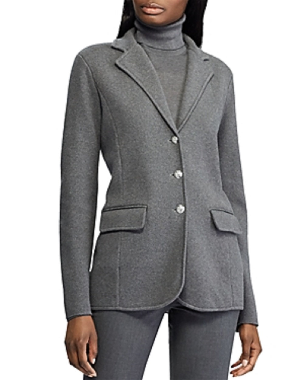 Jaqueta Blazer Cinza Ralph Lauren Feminina Tamanho Grande
