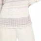 Suéter Feminino em Chenille Tingido com Estampa Espacial, Branco, Tamanho PXL
