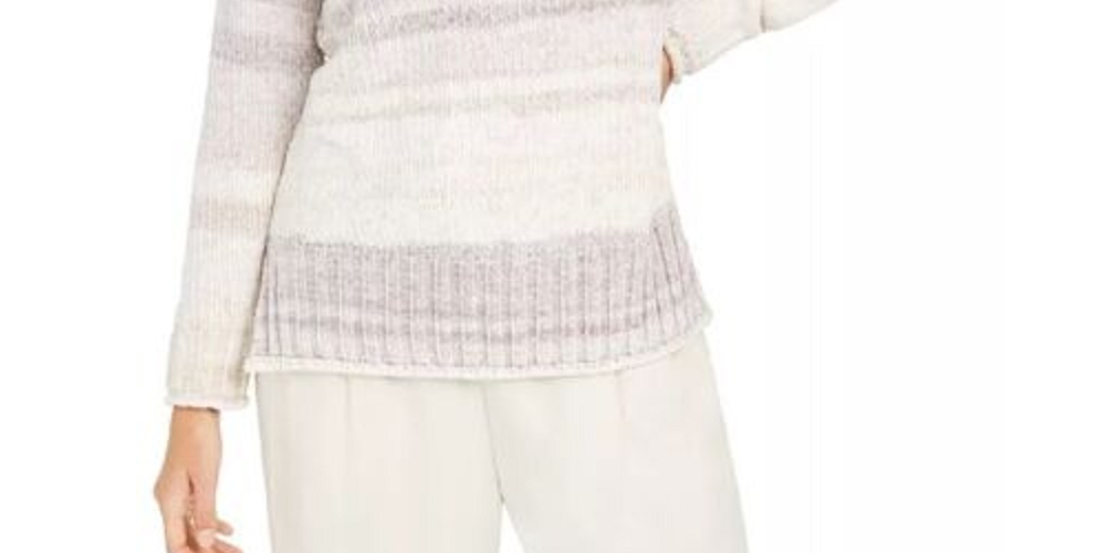 Suéter Feminino em Chenille Tingido com Estampa Espacial, Branco, Tamanho PXL