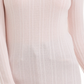 Suéter feminino Maison Jules com gola redonda canelada, rosa, tamanho pequeno