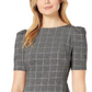 Vestido Ralph Lauren Feminino Preto Xadrez Pufe Gola Joia Acima Do Joelho Bainha Para Usar No Trabalho Tamanho 10