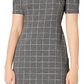 Vestido Ralph Lauren Feminino Preto Xadrez Pufe Gola Joia Acima Do Joelho Bainha Para Usar No Trabalho Tamanho 10