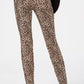 Calça jeans skinny feminina com estampa de leopardo da INC International Concepts, tamanho 10, laranja, pequena