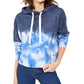 Calvin Klein Women's High Tide Tie-Dyed Cropped Hoodie Blue Size X-Small