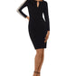 Vestido justo feminino XSCAPE, preto, tamanho 10