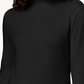 Karen Scott Blusa de gola alta feminina de algodão, preta, tamanho pequeno
