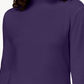 Blusa de gola alta feminina Karen Scott de algodão, roxa, tamanho pequeno