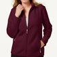 Jaqueta Karen Scott Sport Zip Up Zeroproof Fleece Feminina Vermelha Tamanho P
