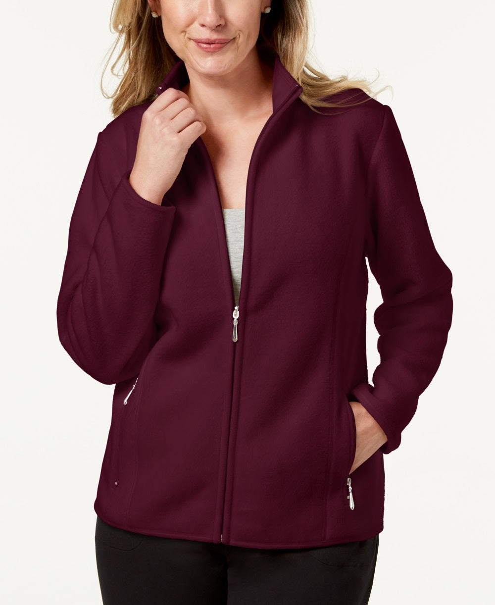 Jaqueta Karen Scott Sport Zip Up Zeroproof Fleece Feminina Vermelha Tamanho P
