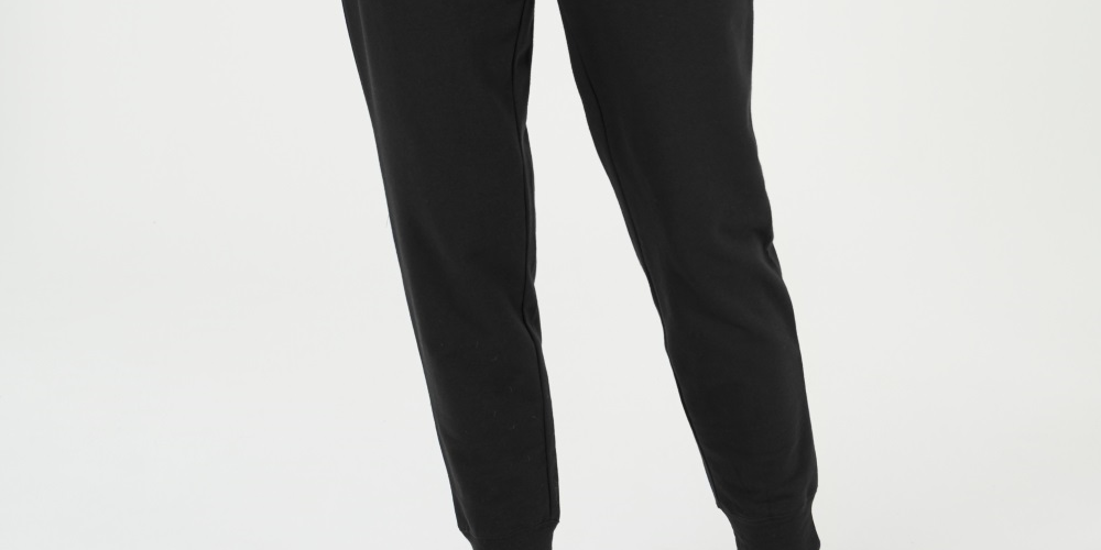 Calça jogger feminina Karen Scott Sport com cordão na cintura, preta, tamanho X-S