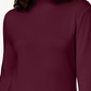 Karen Scott Blusa de gola alta de algodão feminina, tamanho médio, vermelha, tamanho pequeno