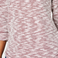 Karen Scott Blusa feminina Space Dye com manga 3/4, vermelha, tamanho PSM