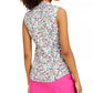 Camisa feminina sem mangas com estampa floral Charter Club, branca, tamanho 12
