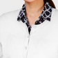 Cardigan feminino de gola redonda Petite Charter Club, branco, PL