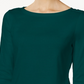 Charter Club Feminino Pima Cotton Gola Barco Botão Ombro Top Verde Tamanho XX-G