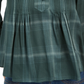 Blusa xadrez feminina com decote aberto, tamanho médio, verde, estilo &amp; co