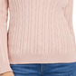 Suéter feminino Charter Club Cable com gola alta, rosa, tamanho médio