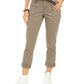 Jeans feminino com cinto e punho, estilo &amp; co, marrom, tamanho 12