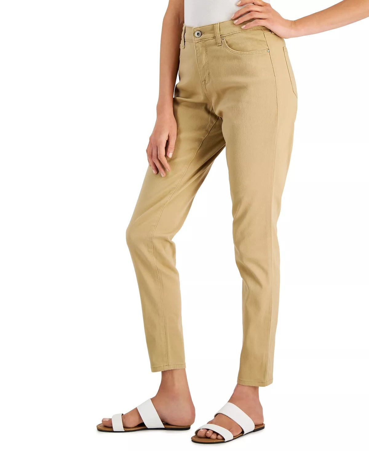 Calça jeans skinny feminina Style &amp; Co Curvy Skinny, marrom, tamanho 8