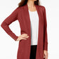 Cardigan feminino aberto na frente, tamanho XX-G, vermelho, da coleção JM