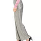 Calça feminina amassada metálica JM Collection, amarela, tamanho pequeno