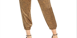 Calça Joie Feminina Sequoya Leopard Print Jogger Dourada Tamanho G