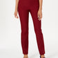 Calças femininas Charter Club Cambridge Skinny Pull-On com controle de barriga, tamanho 16, vinho