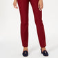 Calças femininas Charter Club Cambridge Skinny Pull-On com controle de barriga, tamanho 16, vinho