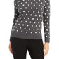 Suéter feminino Charter Club Petite Polka Dot cinza tamanho pequeno