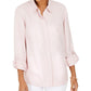 Camisa feminina de um bolso Style &amp; Co, rosa, tamanho grande