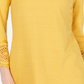 Top feminino Charter Club com acabamento em renda de algodão, amarelo, tamanho extragrande