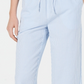 Calça Capri Karen Scott Feminina de Algodão Seersucker Azul Tamanho X-S
