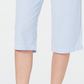 Calça Capri Karen Scott Feminina de Algodão Seersucker Azul Tamanho X-S