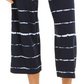 Calça cropped listrada tie-dye feminina Style &amp; Co, azul-marinho, tamanho X pequeno