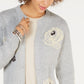 Cardigan longo jacquard floral bordado feminino Style &amp; Co, cinza, tamanho XX-grande